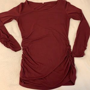Maternity Maroon Top Long Sleeve Medium